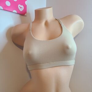 SKIMS Super Soft Seamless Nylon Racerback Sports Bra Size M Nude